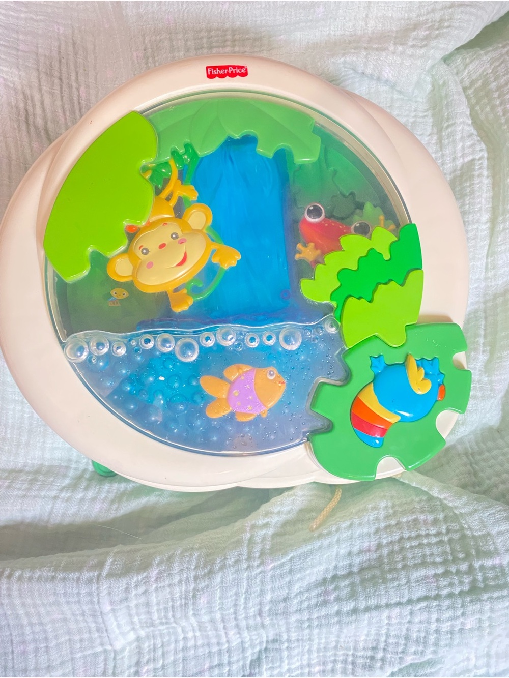 Fisher-Price waterfall peek a boo rain crib soother